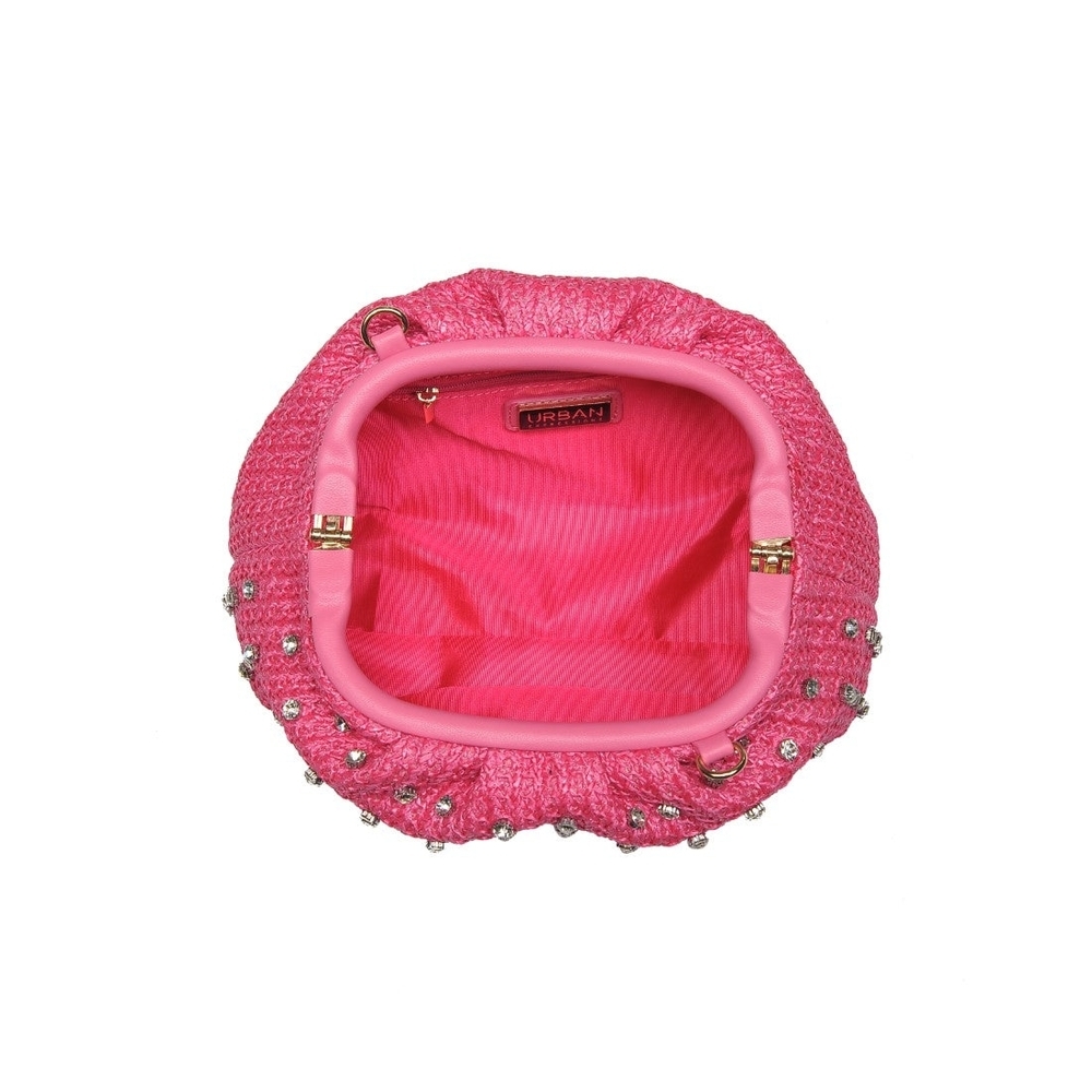 Urban Expressions Mika Clutch Pink Embellished Women's Bag - Picture 5 of 7